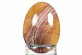 Polished Banded Rhyolite (Hickoryite) Egg - Mexico #308861-1